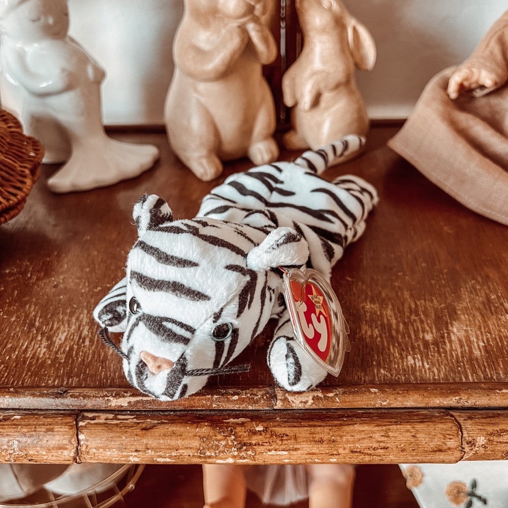 Blizzard the White tiger Ty beanie babies